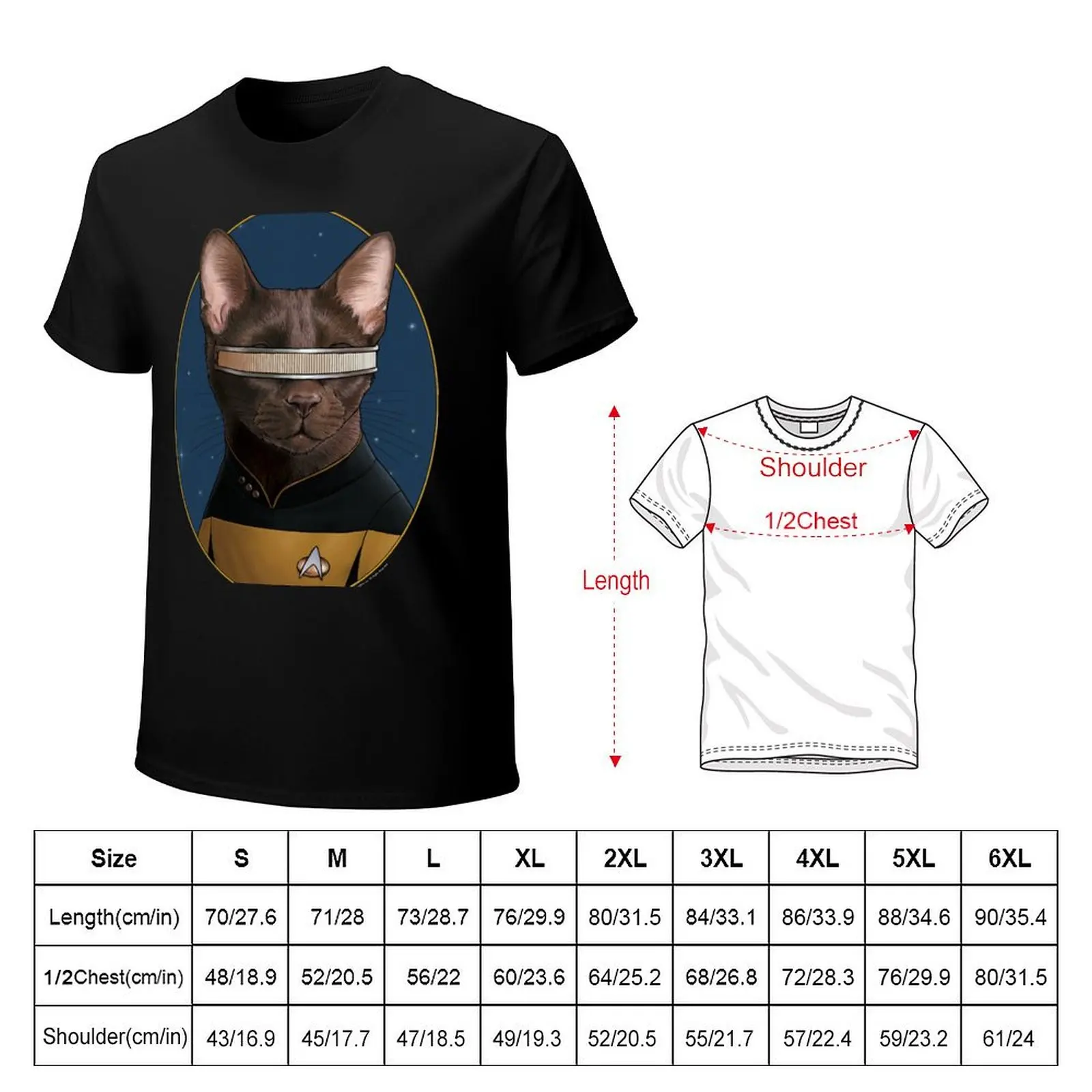 Star Trek LaForge Cat Formation T-Shirt Sun Protective Outdoor Tee Top