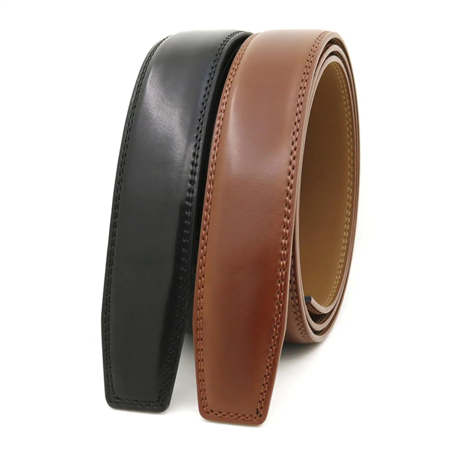 120cm Leather Belt Without Automatic Buckle ,Dress Belt ,Replacement Waistband ,High Quality Strap for Adults Men Trousers