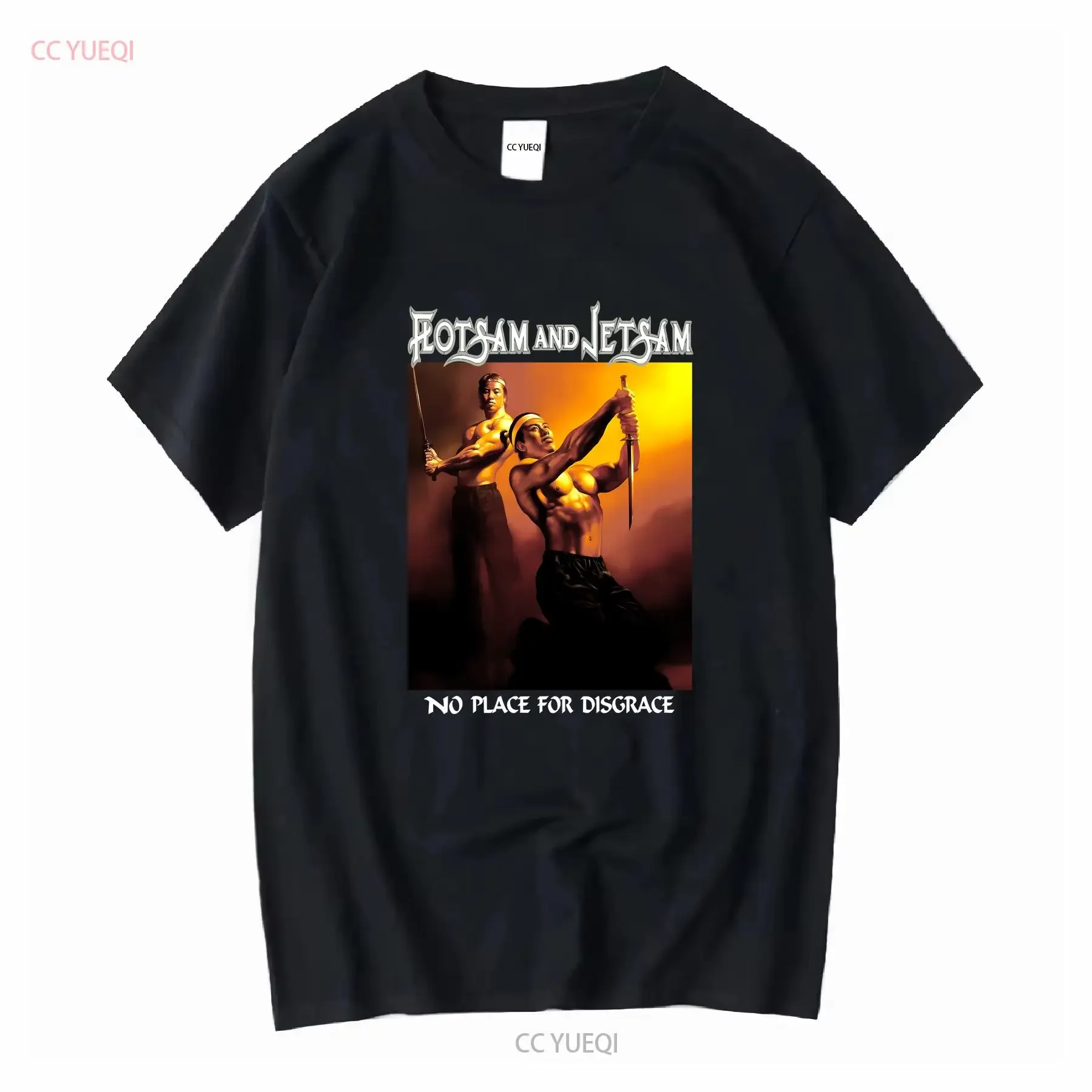 Flotsam and Jetsam No Place for Disgrace T Shirt Black S 5XL UT368 vintage Washed Stretched Comfortable graphic Stylish