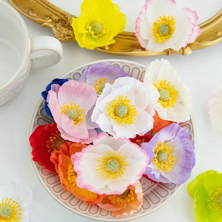 

Artificial flower Papaver rhoeas Hot sale Wedding bridal bouquet Decor Home Christmas Outdoor Garden Festival Party DIY wreath