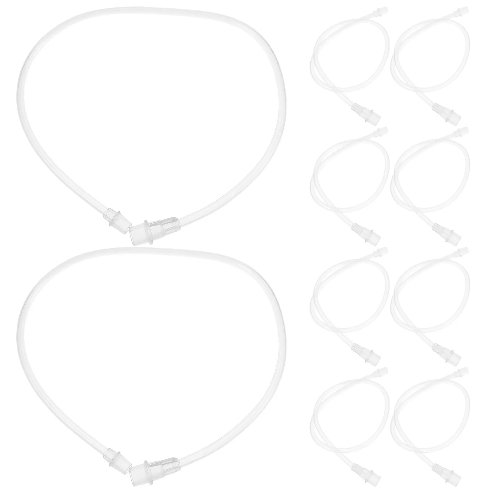 

10Pcs Transparent Cupping Extension Tubes Universal Cupping Hose Replacement Compatible Vacuum Hand Pump Tube Kit for Massage
