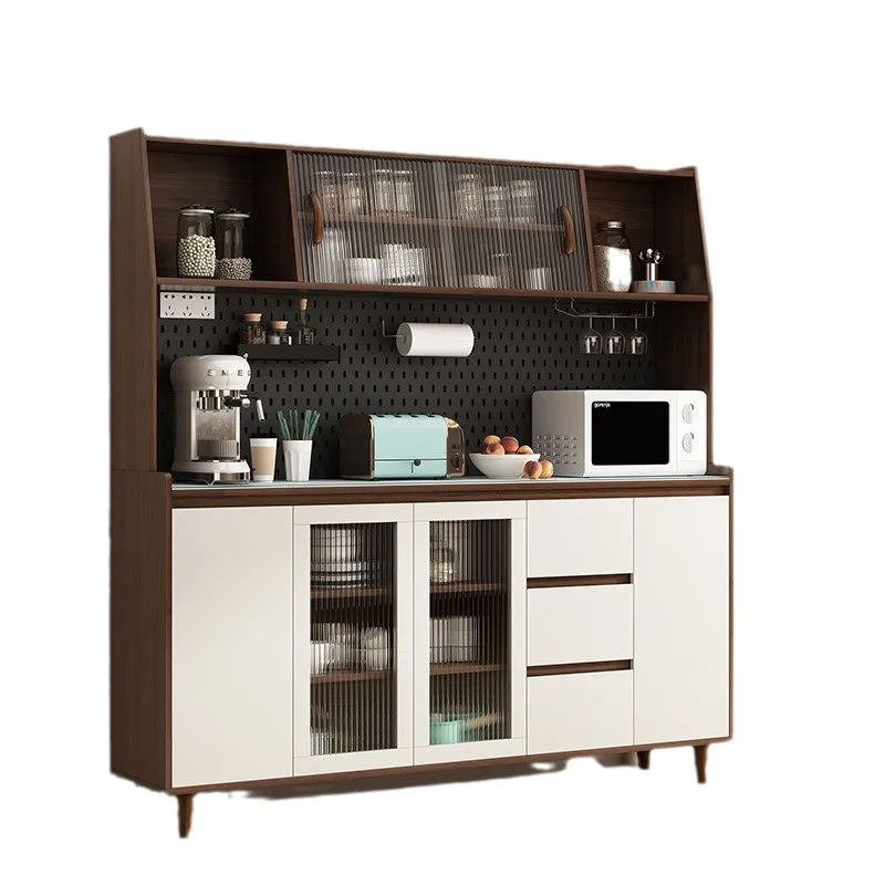 

Nordic modern solid wood dining side cabinet, living room against the wall wine cabinet