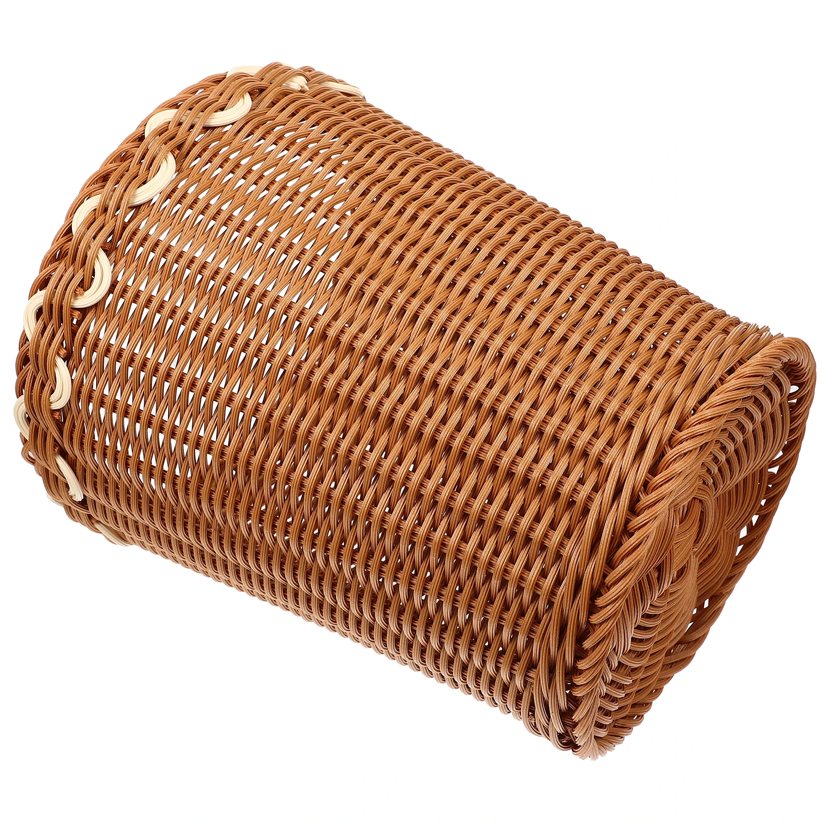 

Rattan Woven Trash Basket Living Room Storage Container For Fruits Clothes Sundries Household Laundry Holder Decorative