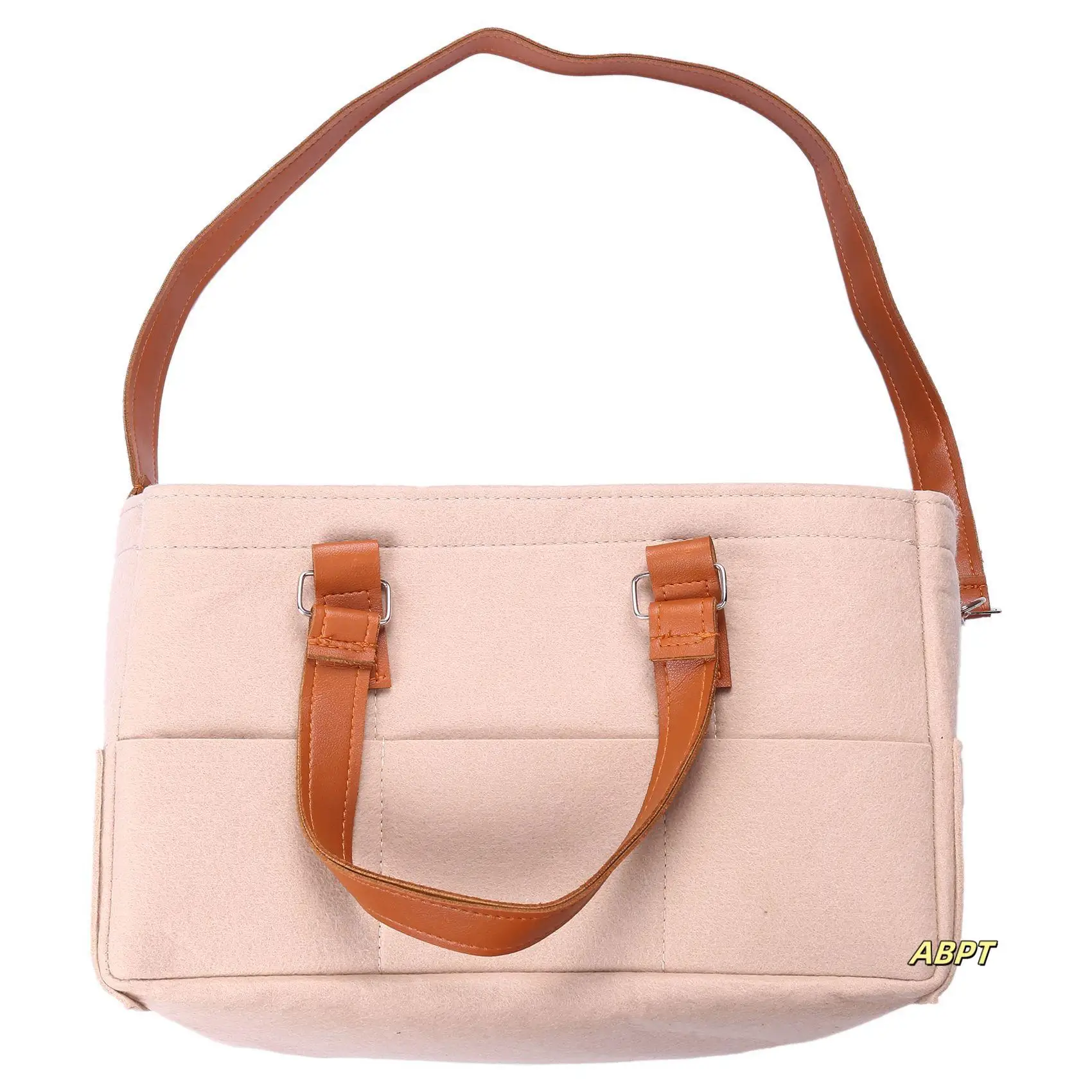 

2 органайзера для детских подгузников, экологически чистая фетровая сумка-корзина с настраиваемыми отделениями, кожаные ручки