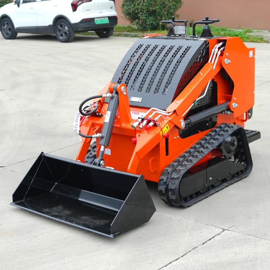 

1.2 Ton Tracked Skid Steer Loader Rubber Track Compact Crawler Loader Diesel Heavy Duty for Muddy Terrain Construction Farm