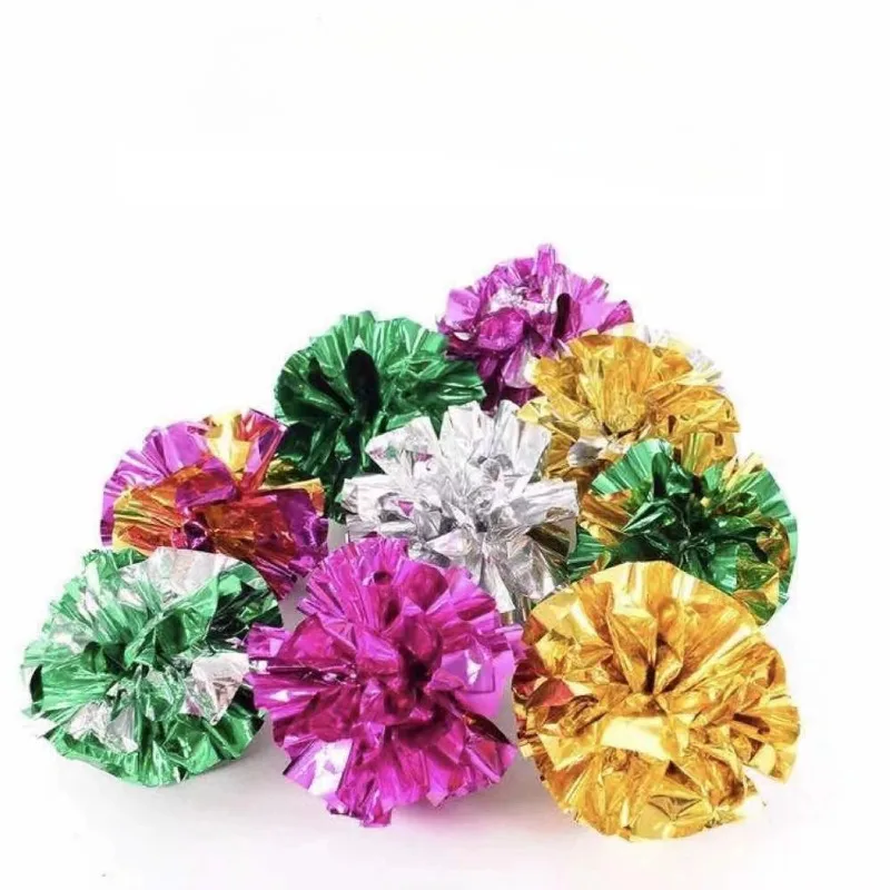 2026 New Mylar Crinkle Foil Ball Cat Kitten Sound Play Toy Crackle Paper Rustle Pet Products Pet Supplies Cats Toys Pet Supplies
