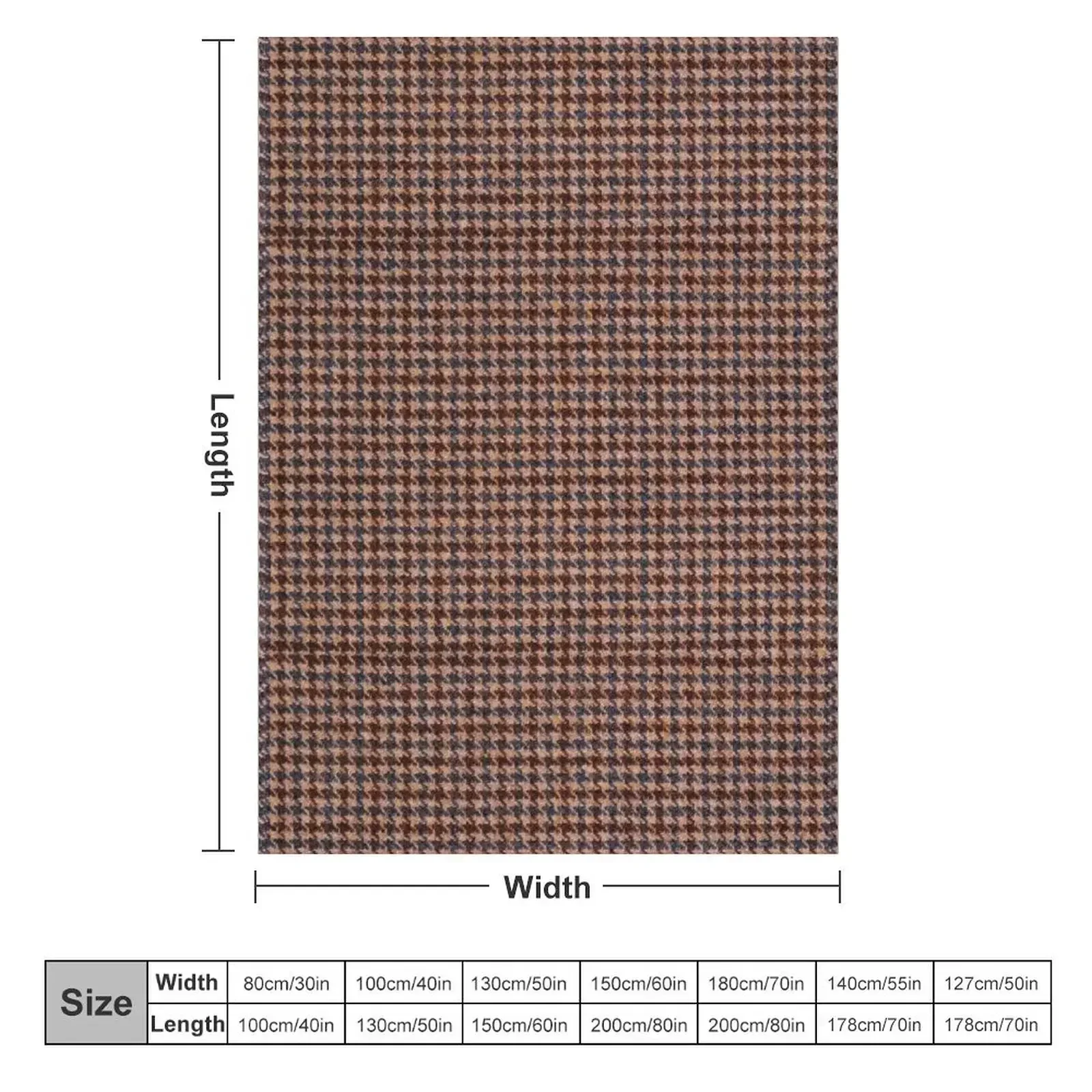 Print of Brown Tweed 2 - Not Woven Throw Blanket Cute Decorative Beds Blankets