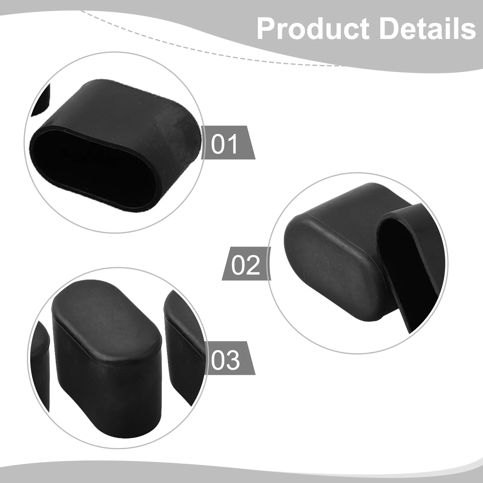 

Овальные Чехлы, колпачки для ножек стула, настольные ножки, 10 шт., резиновые протекторы для пола из ПВХ для патио, уличная мебель, товары для дома