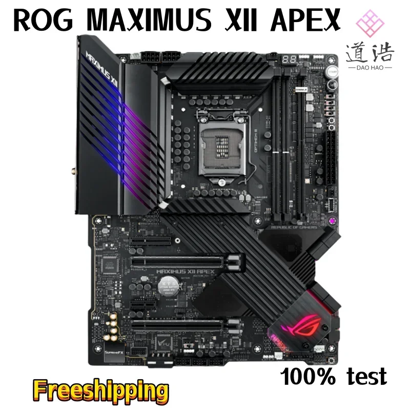 اللوحة الأم ROG MAXIMUS XII APEX 64GB PCI-E3.0 LGA 1200 DDR4 ATX Z490 اللوحة الرئيسية 100% تم اختبارها بالكامل