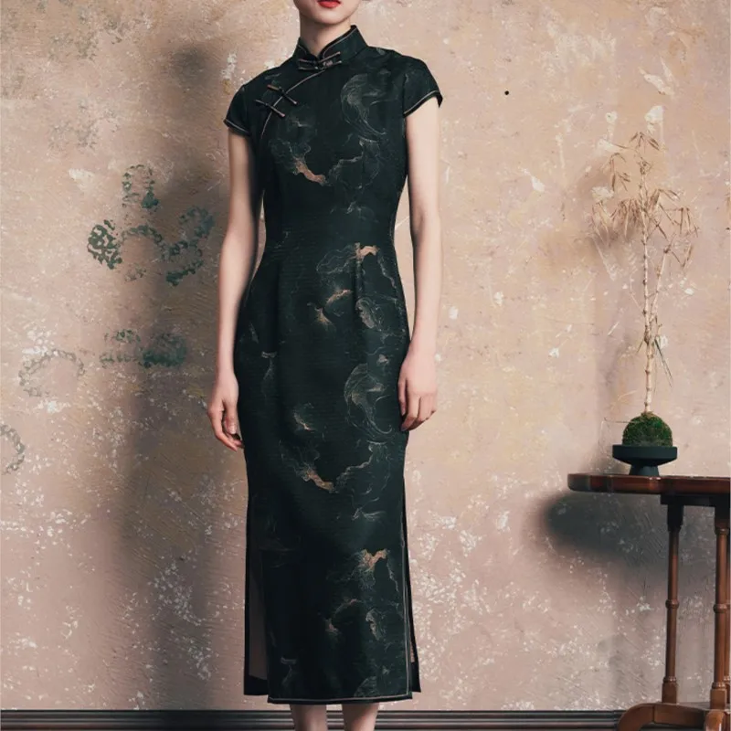 Real Silk Handmade Cheongsam Retro Dress   Chinese Style