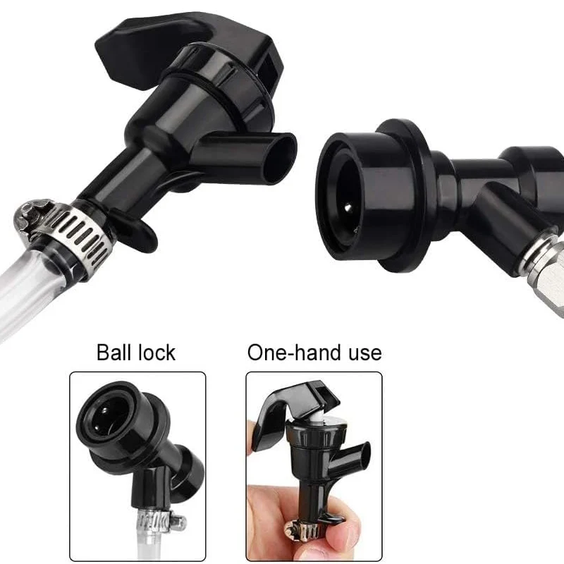 Ball Lock Beer Line Assembly Picnic Tap Faucet With 50cm Silicone Hose Homebrew Kegging Beer Dispenser Portable Beer Line