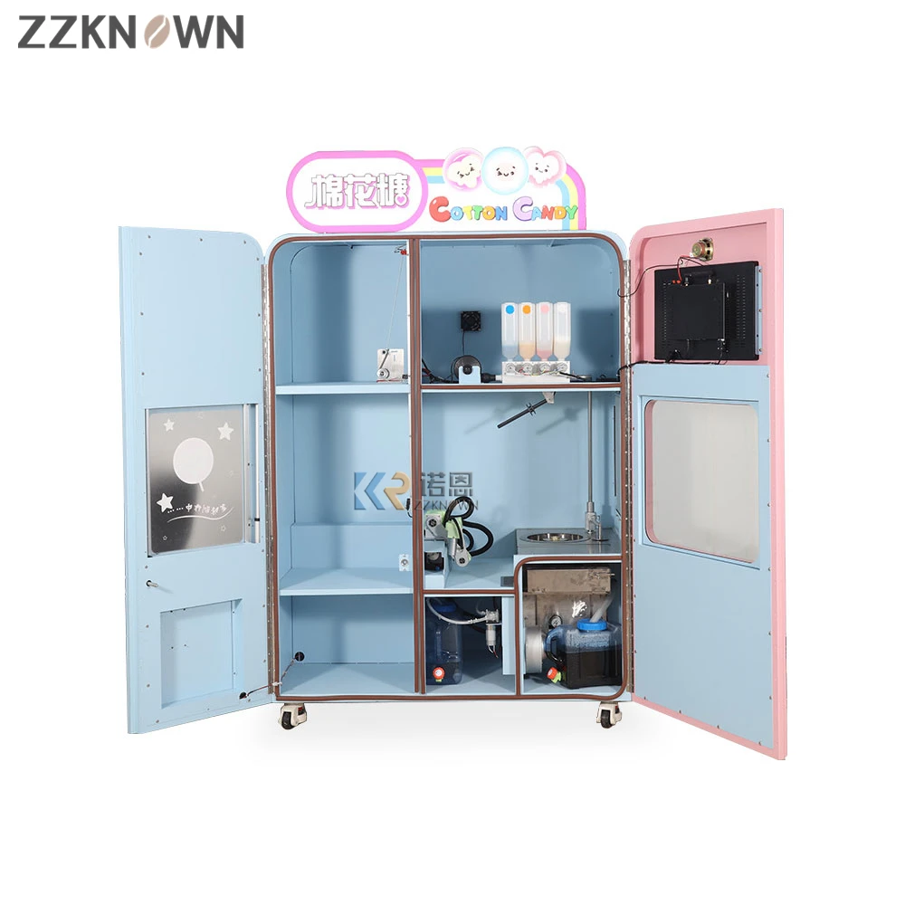 Cotton Candy Machine Vending Automatic Big Capacity Sugar Cotton Candy Flavors Marshmallow Vending