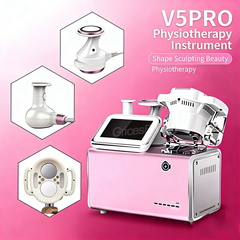 

3 in 1 V5 Pro Vacuum Cavitation System Body Slimming Equipment Skin Tightening Cellulite Removal Beauty Machine Muscle Relief