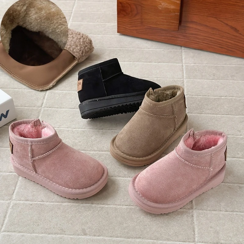 

Winter ChildBoots 2025New Brand Child WarmBoots Girl Fashion Boots Casual Anti Slip Men's Women Versatile Snow Boot Girl Booties