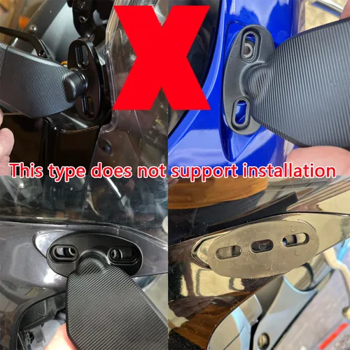 Imagen 2 del producto Espejo retrovisor giratorio ajustable con ala de viento modificada para motocicleta, para YAMAHA YZF R15 R125 R25 R3 V3 R65 LE