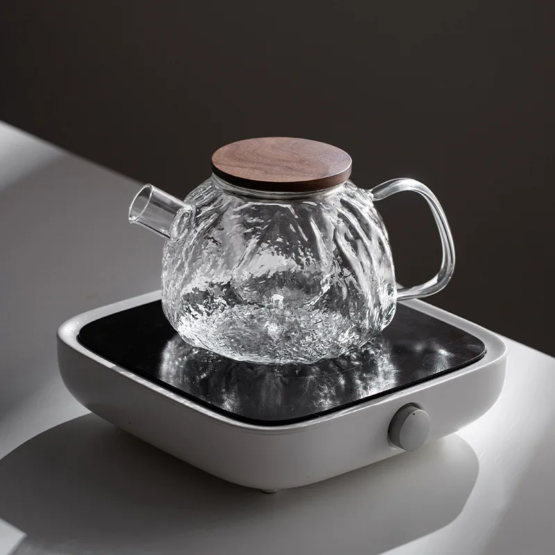 Italian household water-boiling teapot Japanese heat-resistant high-temperature glass teapot tea set flower teapot electric