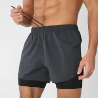 New Men's Running Shorts Fitness Sports Shorts 2-in-1 Quick-drying Training Gym Fitness Jogging Shorts Summer Men's Shorts
