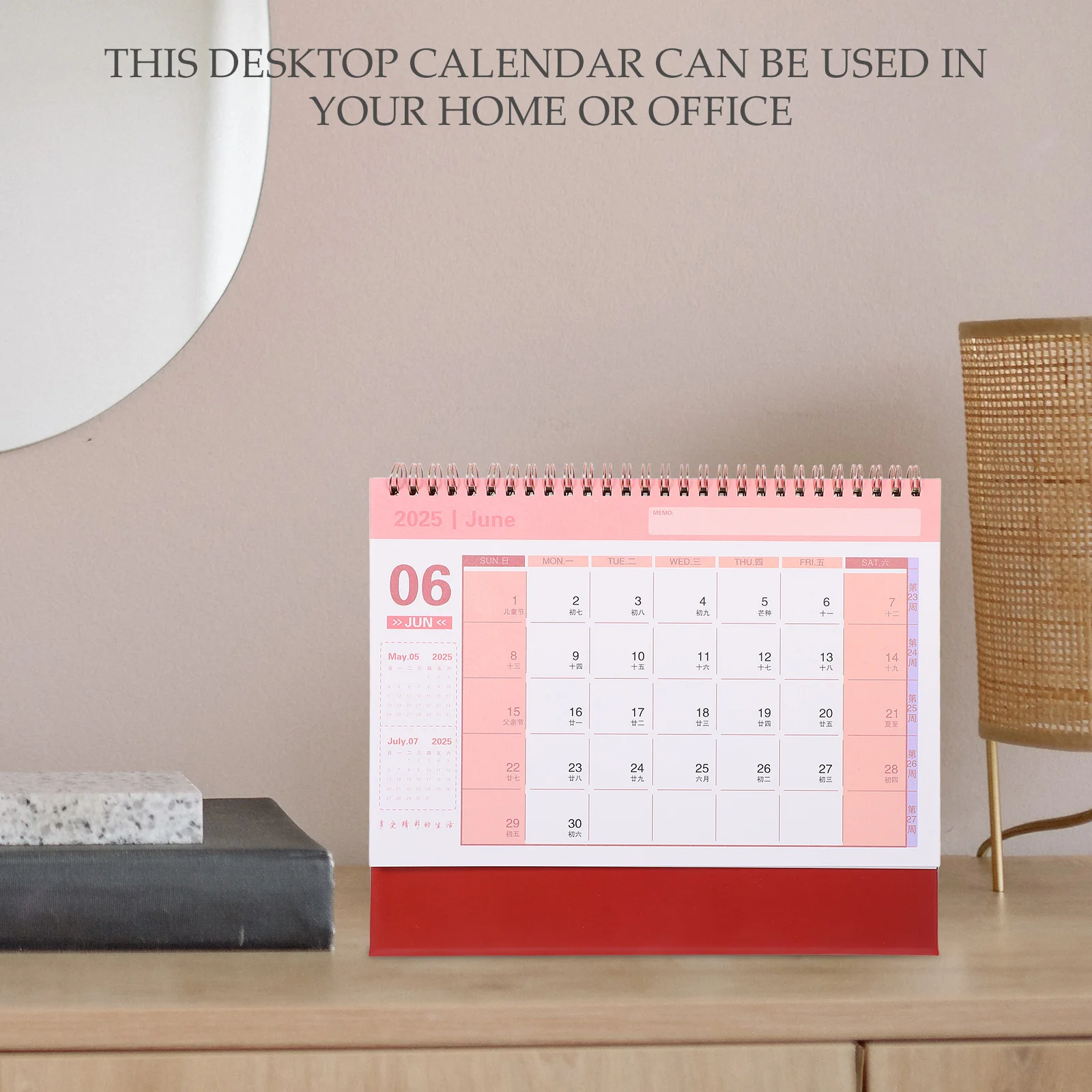 2024-2025 تقويم سطح الطاولة تقويم فليب مدمج من يوليو 2024 ديسمبر 2025 صفحة سهلة التقليب ملاحظة الفضاء مكتب المنزل #3