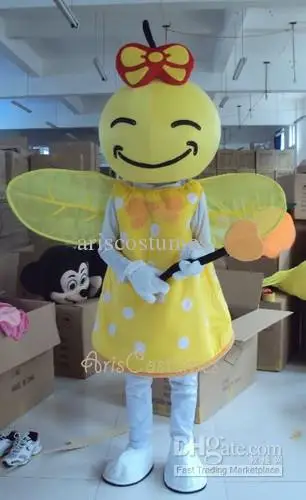 Nieuwe Volwassen Halloween Kerst Mooie Bee Mascotte Fancy Cartoon Mascotte Kostuum Pluche Fancy Dress Mascotte Kostuum