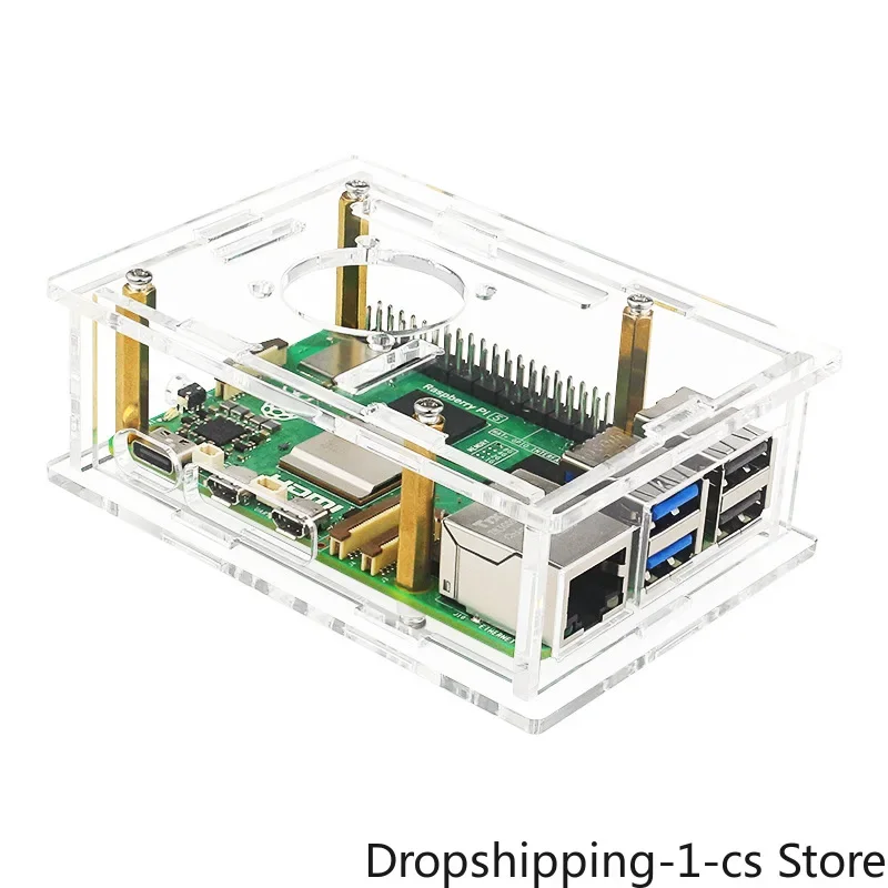 

Raspberry pi5 development board acrylic protective shell with cooling fan cooling