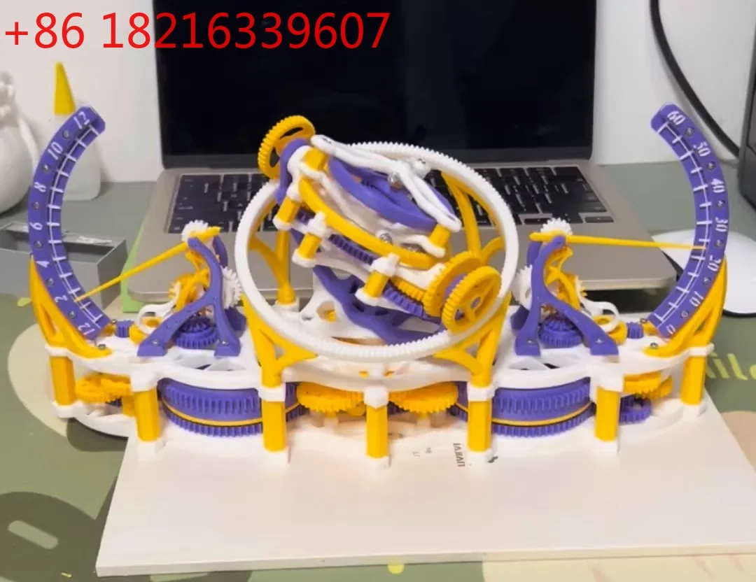 

Модель механических часов с 3D-печатью и турбийоном (трехосная), DIY-конструктор, индивидуальная настройка