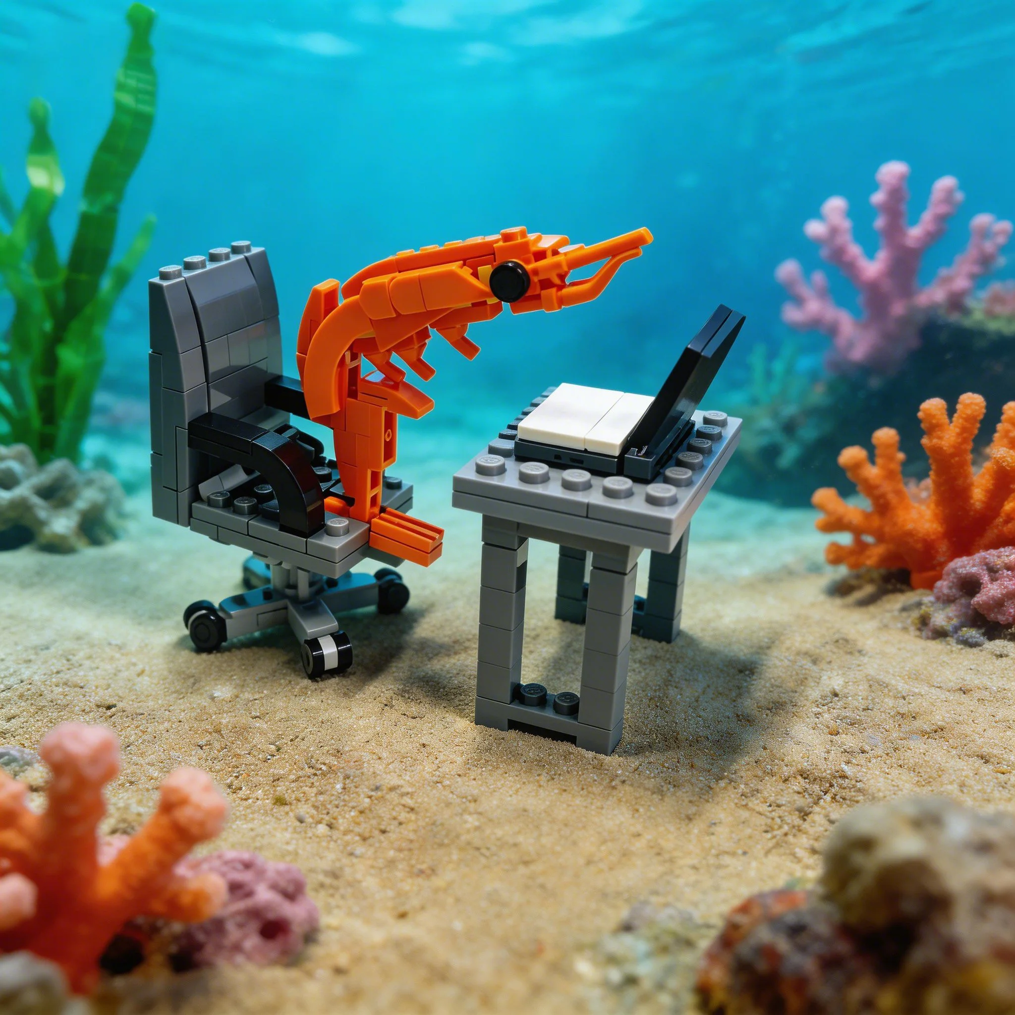 

Конструктор MOC: фигурки креветок, сборные пазлы, для мальчиков и девочек, случайное сочетание, креативные пародии в стиле интернет-знаменитостей.