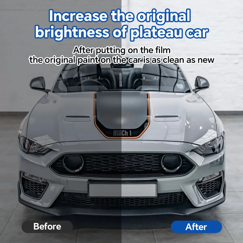 Folia ochronna na reflektory, lusterka wsteczne, słupki B i C, naklejki PPF, przezroczysta, wstępnie przycięta, TPU, do samochodu Ford Mustang Mach 1 2022-2023