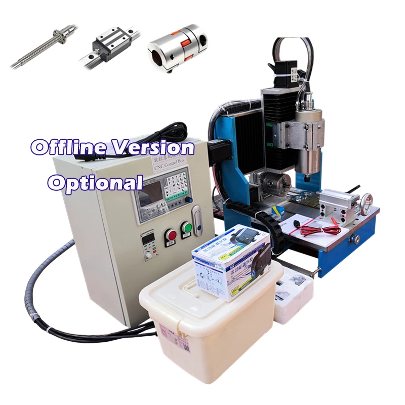 High Precision CNC 3040L 1500W 3-4Axis Router Engraver Square Line Rail Track Design Wood Lathe Metal Engraving Milling Machine