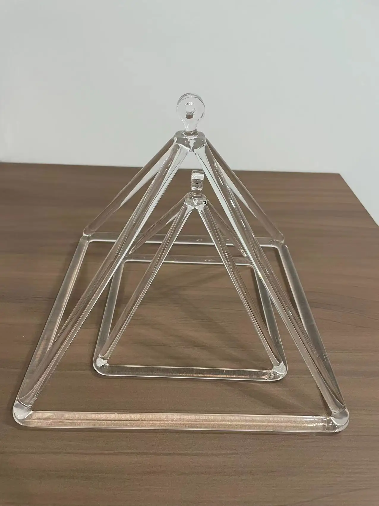 4inch8inch12inch Quartz Clear Crystal Singing Pyramid for Sound Healing Yoga Relax with Free Mallet