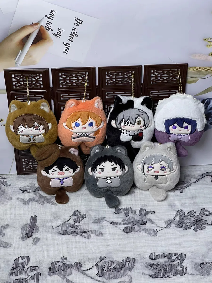 Bungou Stray Dog Plush Doll Ryunosuke Akutagawa Dazai Osamu Nakajima Atsushi Edogawa Rampo Anime Cosplay Pendant Plushie Toys