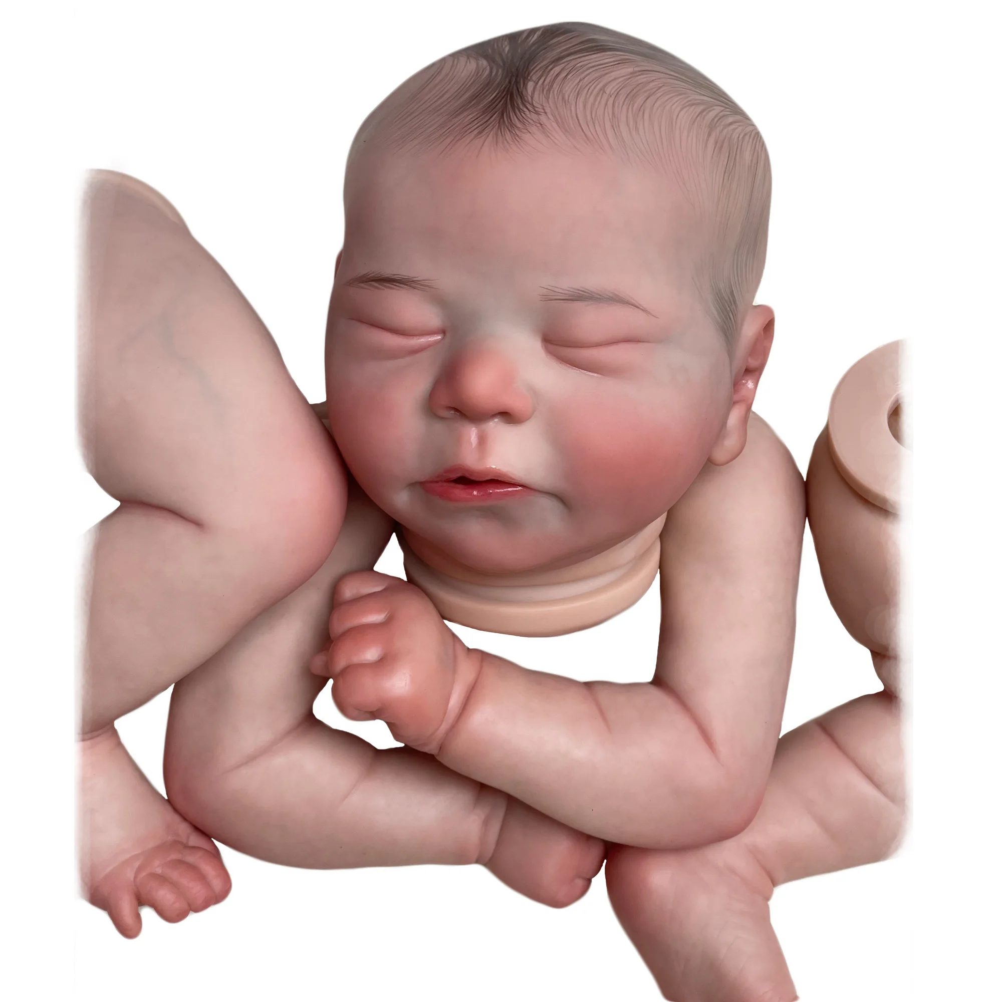 Reborn Bebe Kits 20-22 Inch Chase Lovely Artist Oil Painted New Arrival Reborn Baby Doll Kits Sleeping Face sin pintar