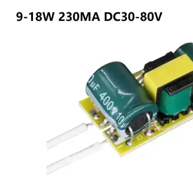 

LED Lamp Driver Transformer 9-18W DC30-80V 230mA Flicker-Free Power Supply Adapter For Bulb Aquarium Track Cabinet Lights
