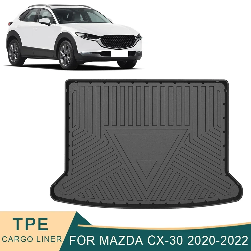 

For Mazda CX-30 DM 2019-2024 Auto Car Cargo Liner All-Weather TPE Non-slip Trunk Mats Waterproof Tray Trunk Carpet Accessory