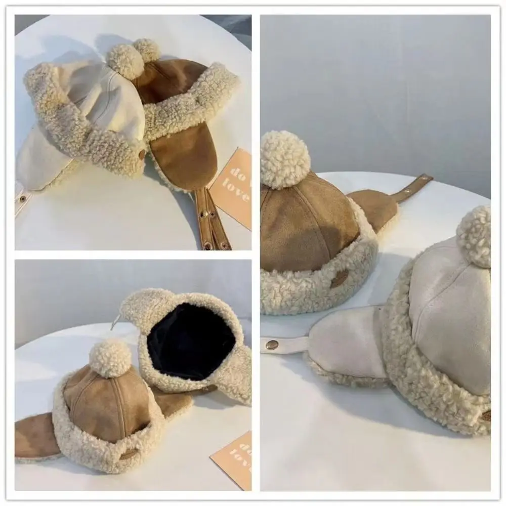 New Boy Girl Warm Scarf Hat Set Windproof Kid Lei Feng Hat Ear Protection Versatile Children Pullover Caps