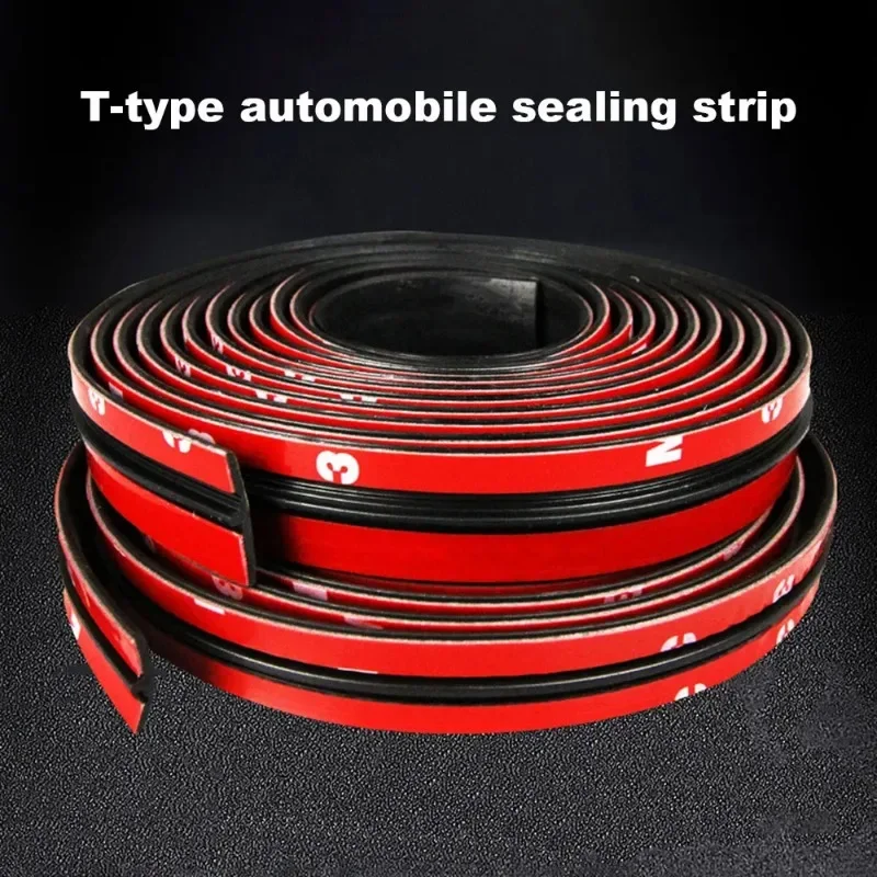 For Volkswagen Polo Golf 4 Beetle Passat B5 B6 B7 B8 T5 Touran Bora Tiguan CC 1m T-Shape Rubber Car Seals Edge Sealing Strips