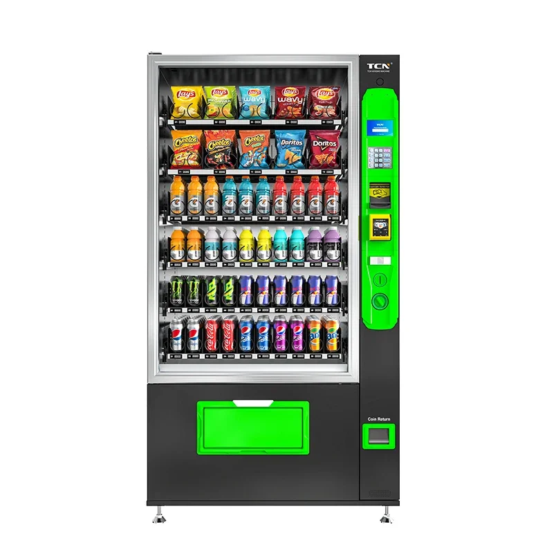 TCN School/Office/Park Maquinas Expendedoras White/Black ISO9001 Snack and Drink  Vending Machine