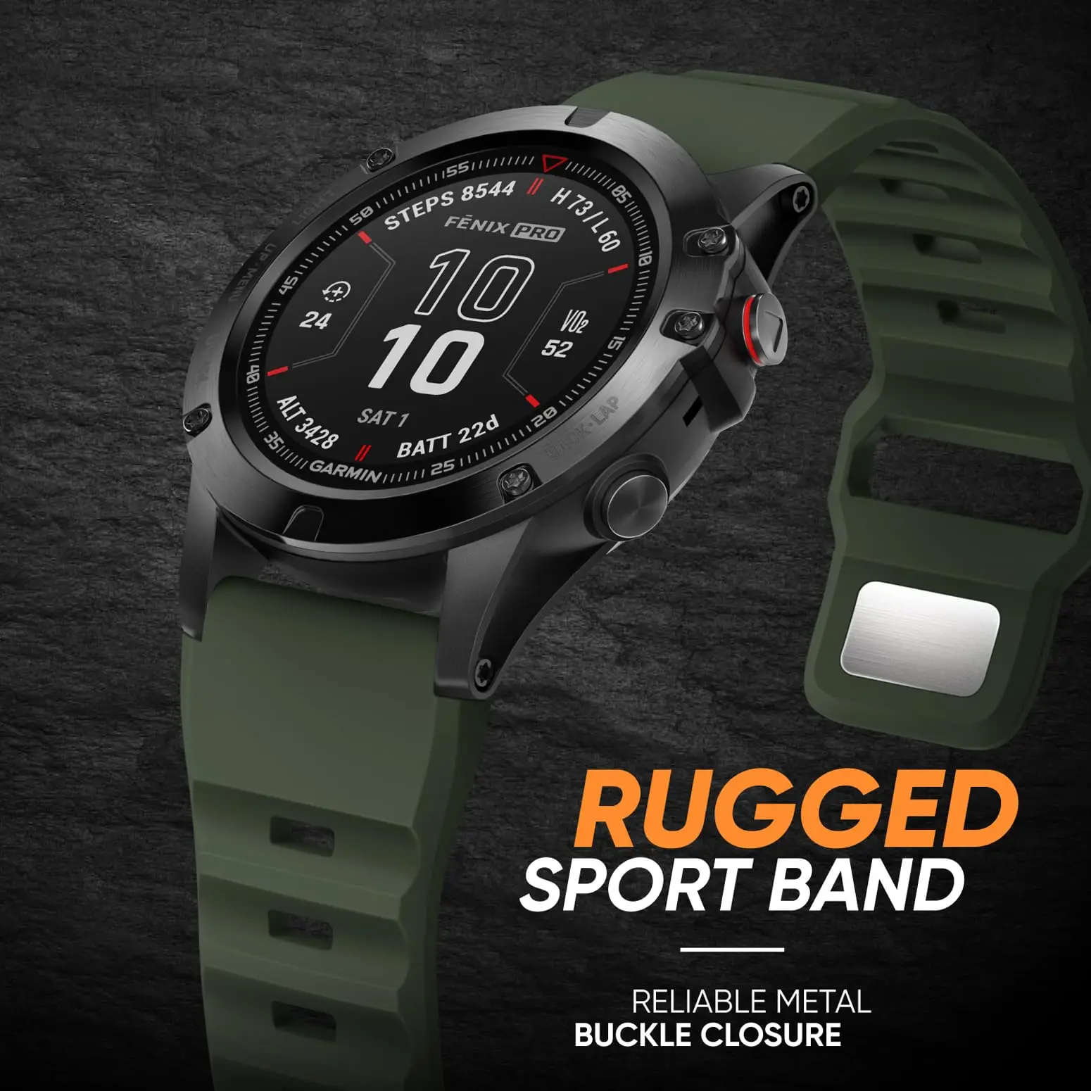 Pasek silikonowy 26 mm do Garmin Fenix8 7X 6X 5X 51mm Descent Mk2 Mk2i Enduro instinct 2S TACTIX DELTA