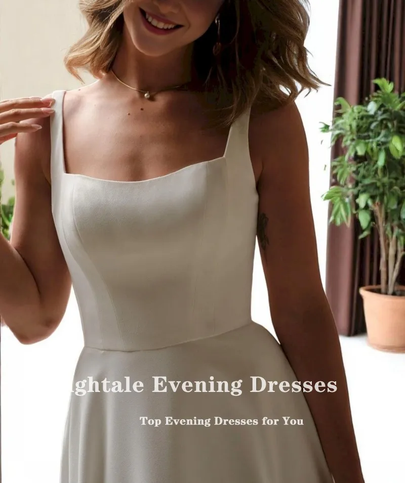 Robe de mariée arabe de quatre-quarts, personnalisée, en Satin ivoire, dos nu, musulmane, ligne a, robe de soirée