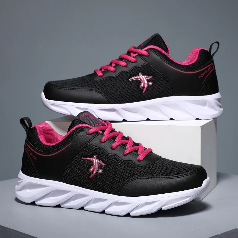 Zapatillas de correr transpirables para mujer y niña, zapatos de entrenamiento deportivo, ligeros, de viaje, talla grande