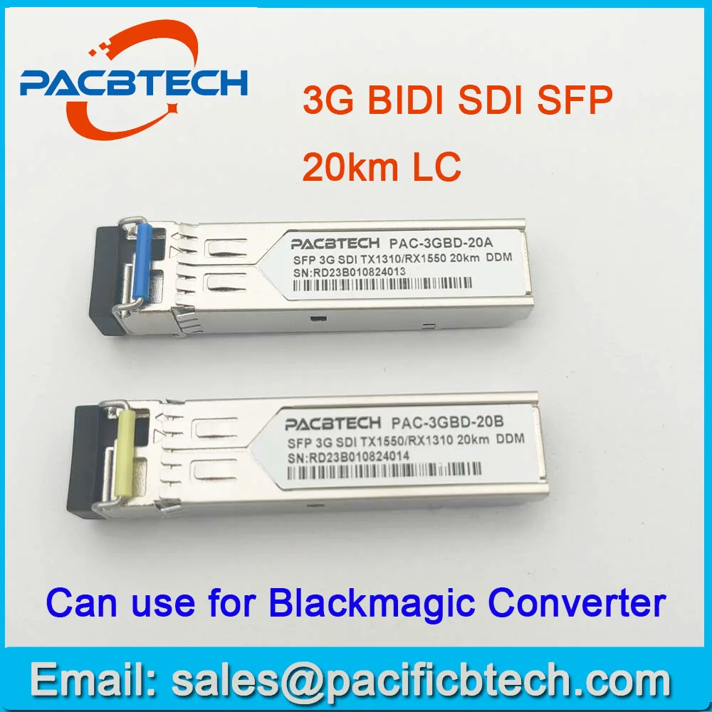 3G SDI sfp модуль BIDI VIDEO SFP with SDI 20KM, SM LC Connector 1310nm Dual /single Fiber Transceiver