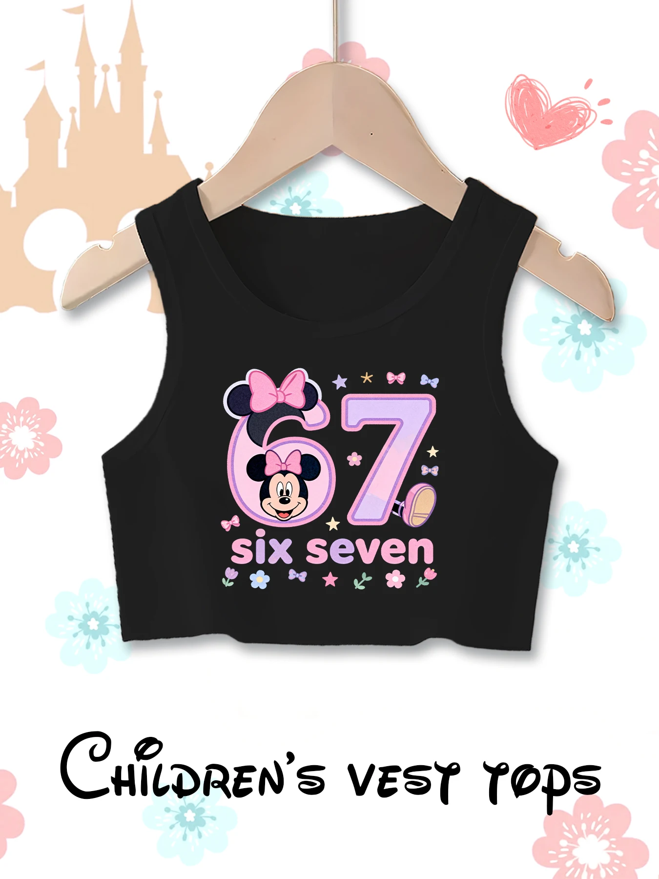 سترة أطفال أنيقة كاجوال برقبة دائرية من ديزني، مطبوعة بنمط ميني لطيف، مناسبة للارتداء اليومي، هدية لطيفة