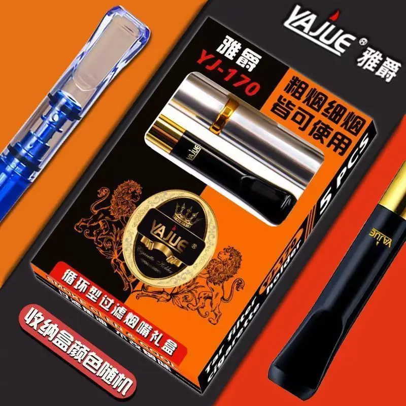 

Новые 5 шт./кор. фильтры-держатели для сигарет, уменьшающие поместь и частицы, очищаемые и многоразовые мундштуки для вторичной переработки, аксессуары для курения