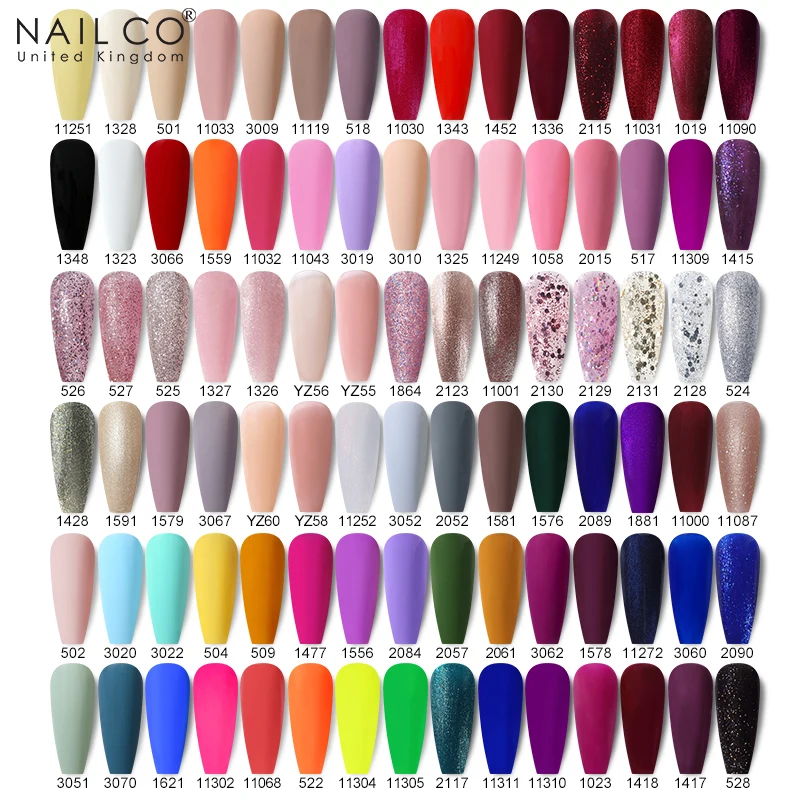 NAILCO 15ml เจลเล็บ Glitter ยาวนานสําหรับเล็บกึ่งถาวร Base Top Coat เล็บ UV LED เจลเคลือบเงา