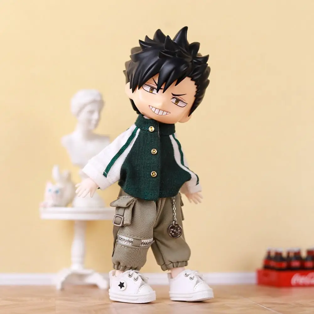 포켓 포함 OB11 바지 체인 오버올 데일리 캐주얼 인형 카고 바지 신축성있는 허리 수제 오비츠 11 옷