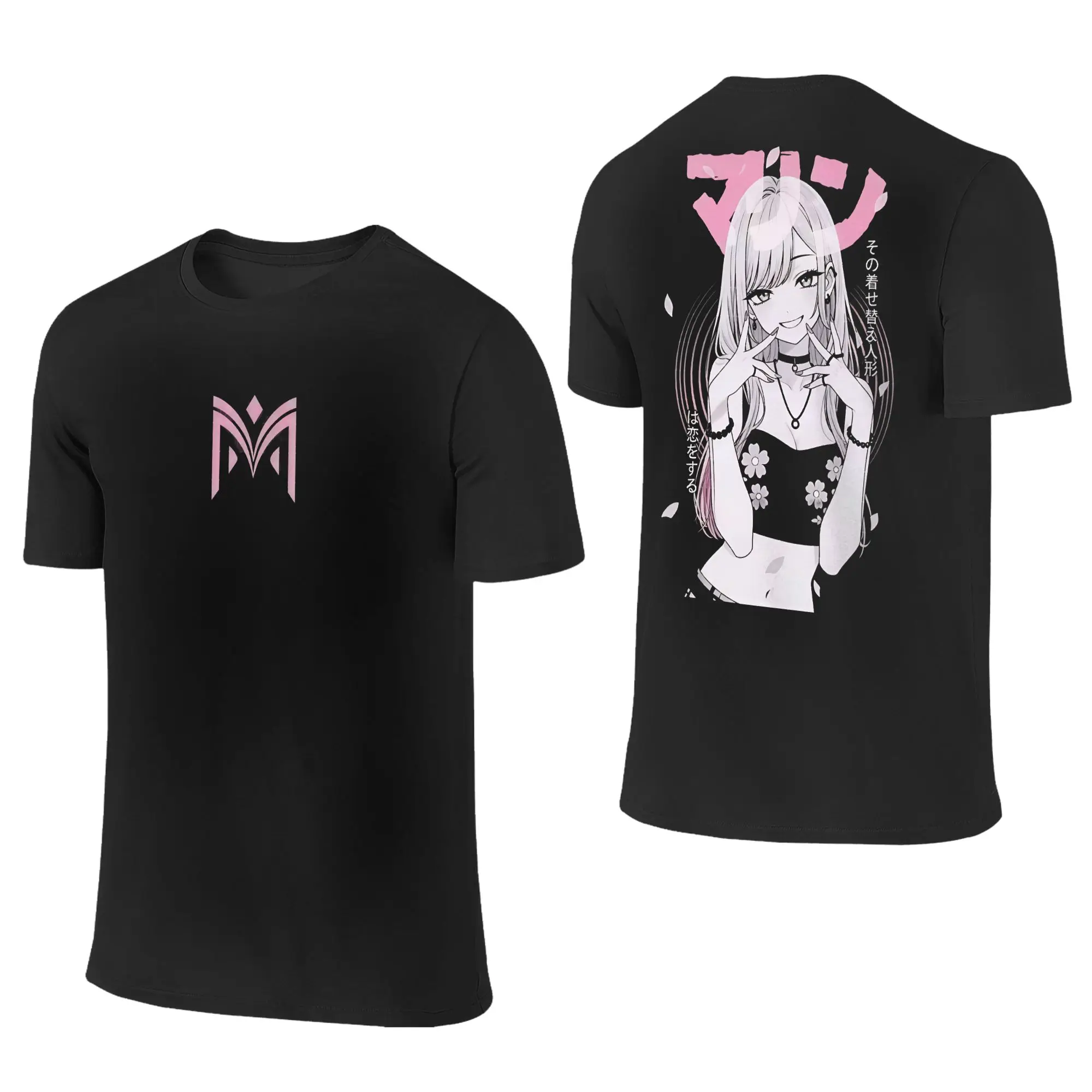 Men T Shirt Kitagawa Marin T-Shirts Hipster My Dress-Up Darling Summer Tee Shirt Y2K Basic Custom Logo Pure Cotton Tops Gift