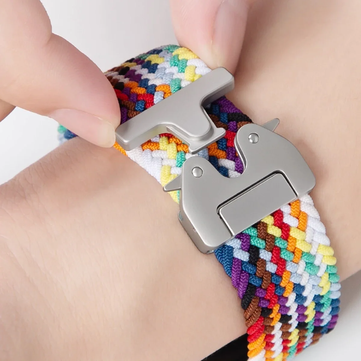 النايلون مطاطا مضفر حلقة منفردة حزام لسامسونج غالاي صالح 3 حزام الرجال النساء استبدال حزام الساعات لسامسونج غالاي صالح 3 الفرقة