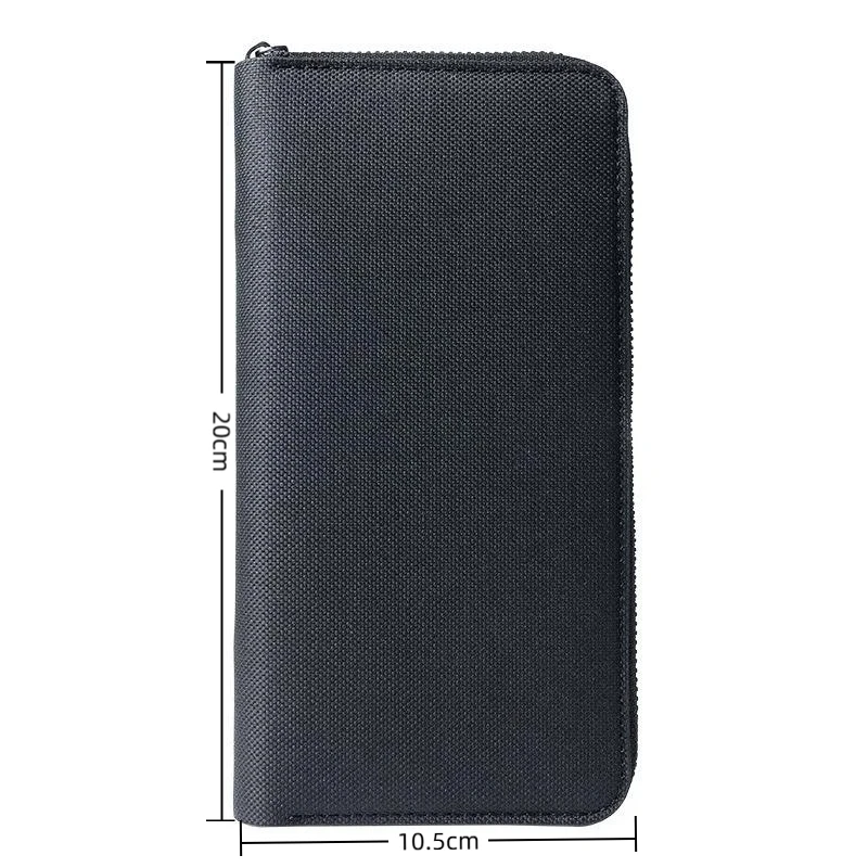 الرجال محفظة طويلة سعة كبيرة فتحات بطاقة متعددة قماش انغلق محفظة الأعمال حقيبة يد محفظة حمل البطاقة عملة حقيبة #6