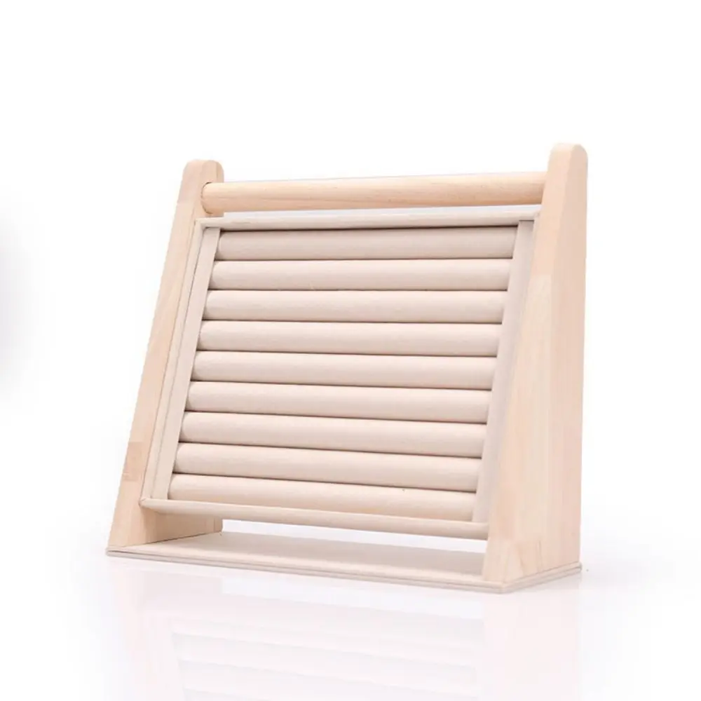 

Wood Ring Display Stand Durable Handmade Jewelry Organizer Holder Multi-layers Large Capacity Bracelet Storage Rack Bangle