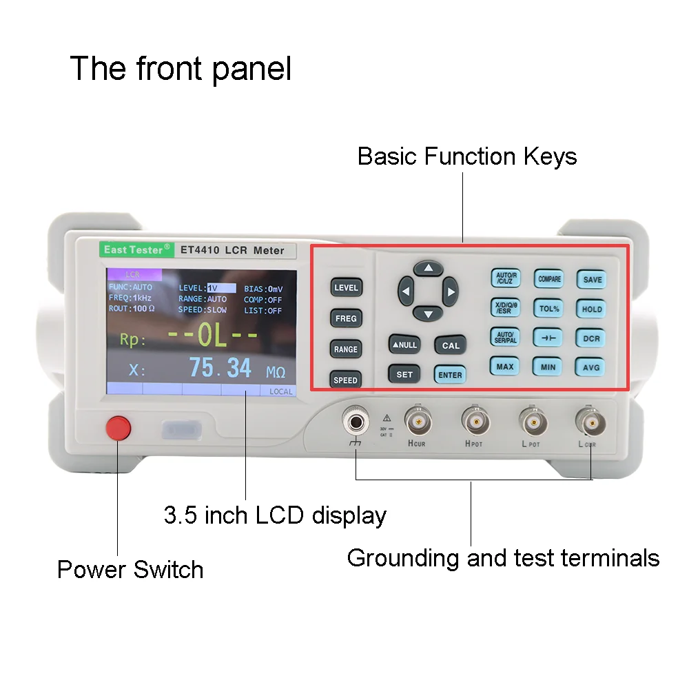 East Tester Desktop Electric Bridge ET4401/2/10 Resistance Impedance Capacitance Inductance Measure Instrument Digital LCR Meter