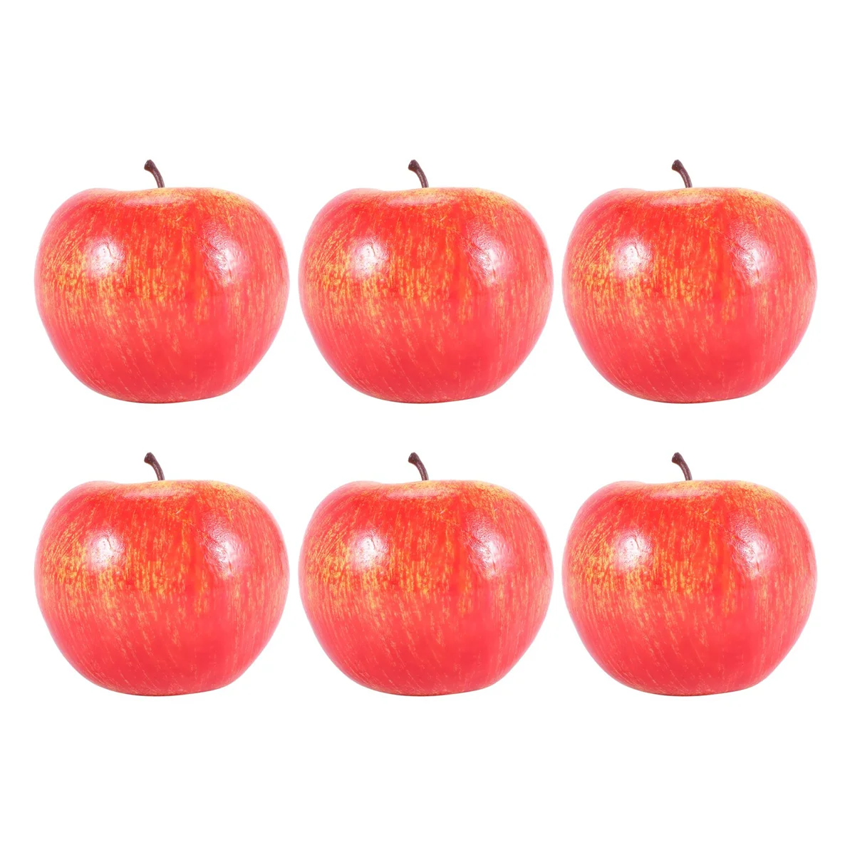 Decorative Artificial Plastic Fruits Imitation Home Decor 6pcs Red